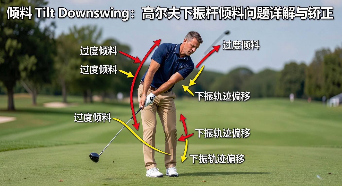 倾斜 tilt downswing 纠正指南 高尔夫挥杆技巧